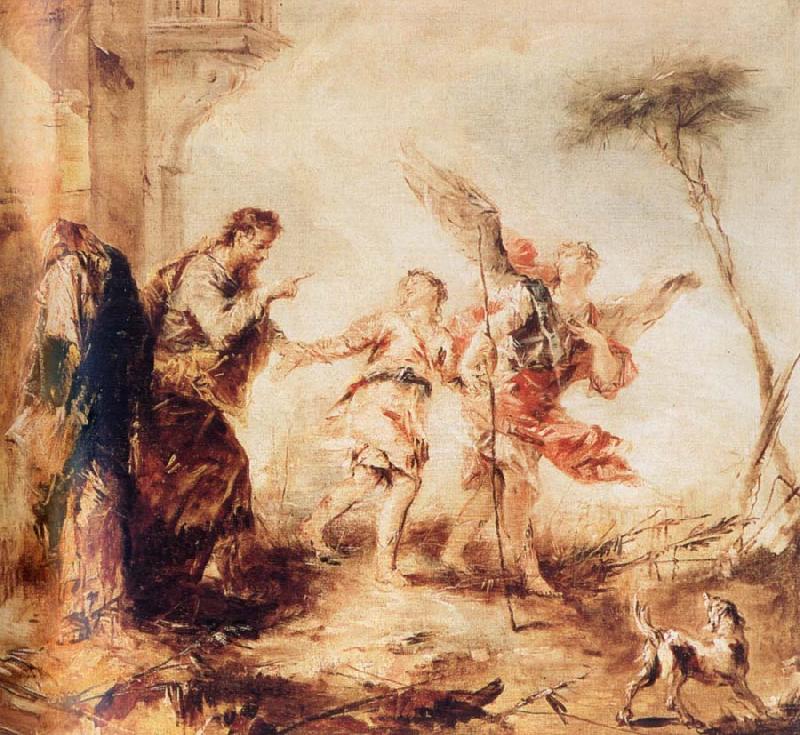 GUARDI, Gianantonio Tobit,Tobias and the Angel France oil painting art
